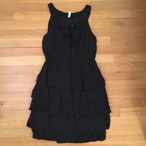 Anthropologie Maeve Black Ruffle Dress
